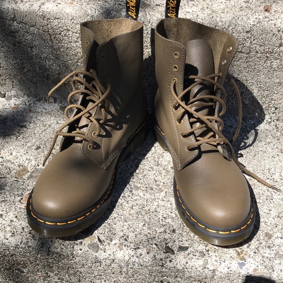 olive green doc martens